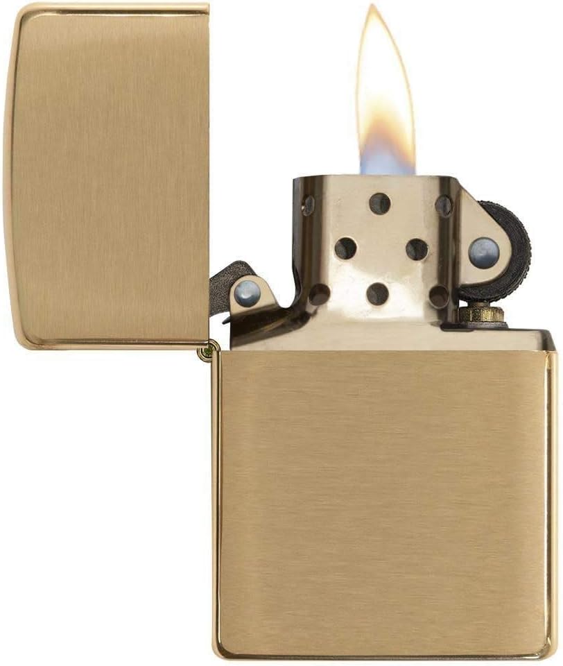 Zippo Armor Brushed Brass Pocket Lighter
