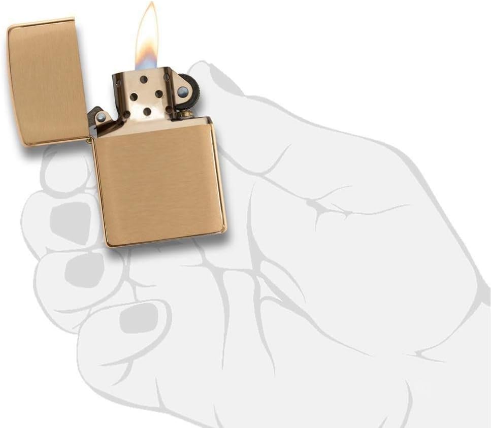 Zippo Armor Brushed Brass Pocket Lighter
