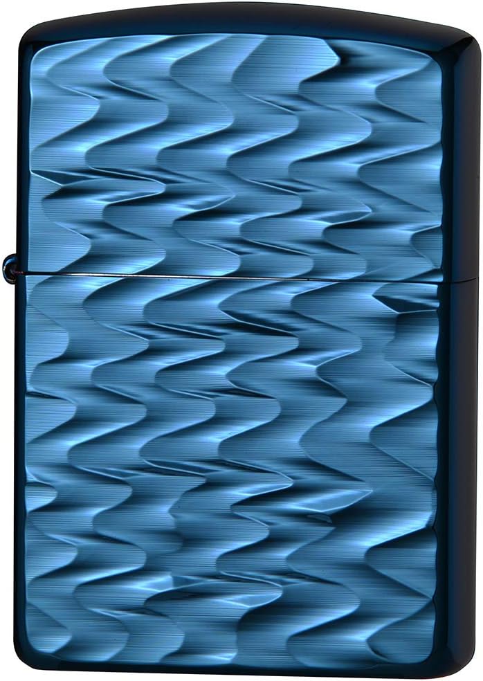 Zippo 62TIBL-RIP Lighter Blue Armor Double Sided Titanium Coating