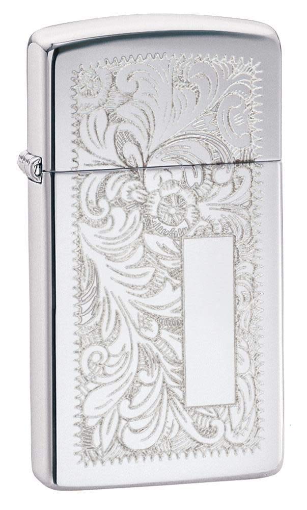 Zippo Armor Pocket Lighter, Antique Silver Plate