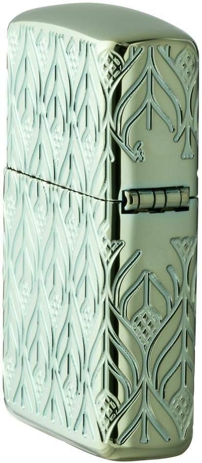 Zippo Armor High Polish Green Elegant Dragon Pocket Lighter, One Size