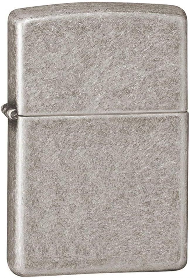 Zippo Armor Pocket Lighter, Antique Silver Plate