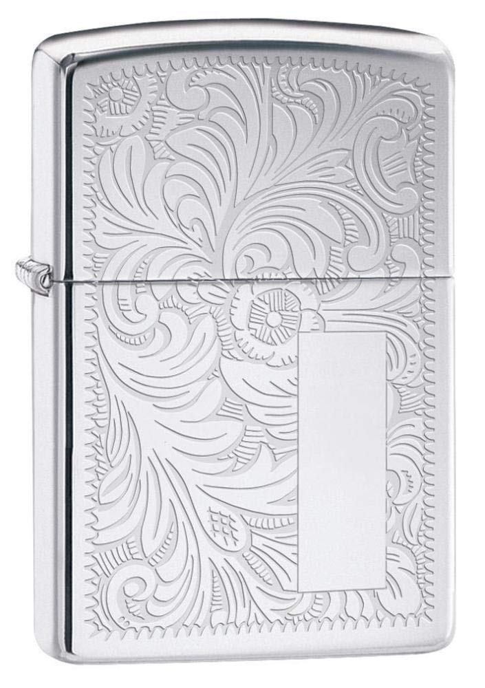 Zippo Armor Pocket Lighter, Antique Silver Plate