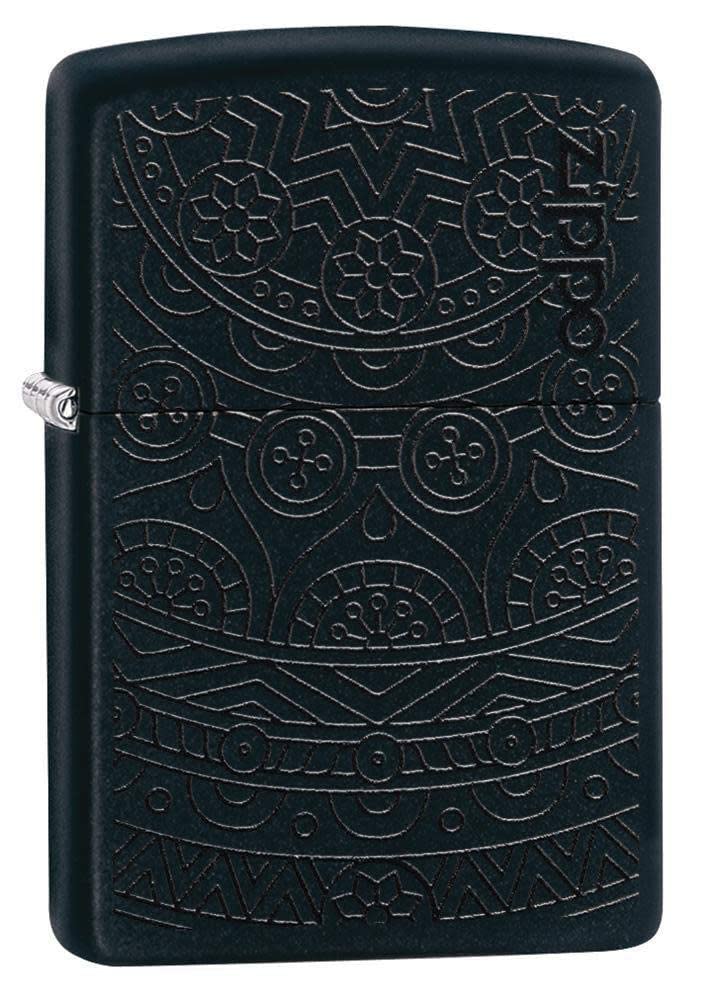 Zippo Pattern Armor Antique Silver Pocket Lighter
