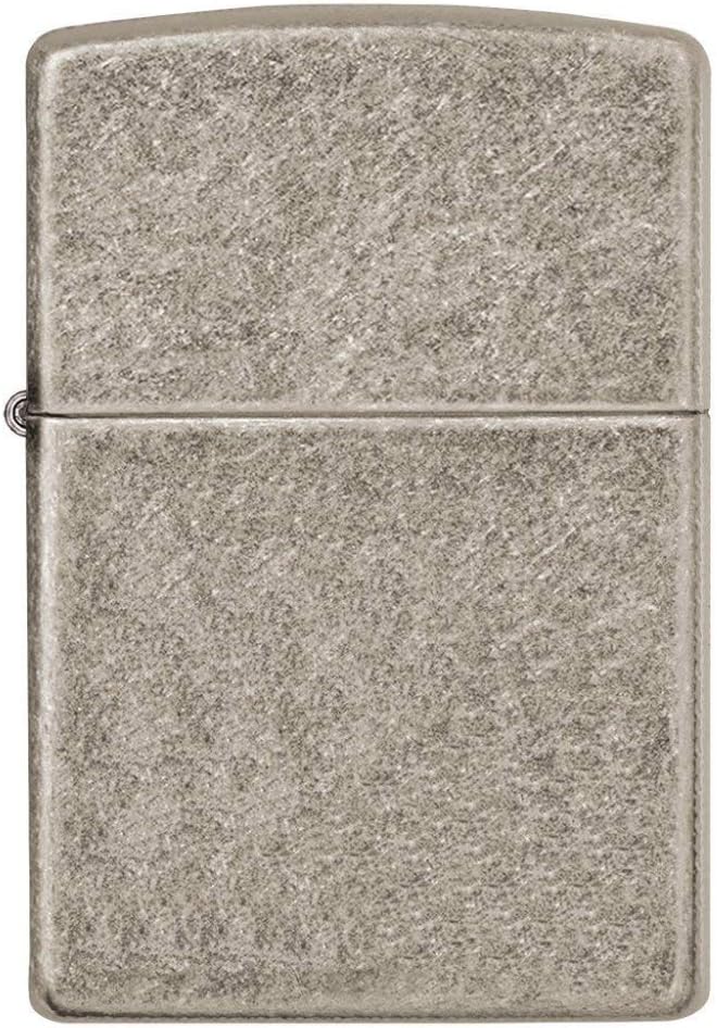 Zippo Armor Pocket Lighter, Antique Silver Plate