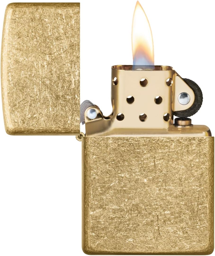 Zippo Armor Tumbled Brass Pocket Lighter